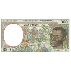 P402La Gabon - 1000 Francs Year 1993